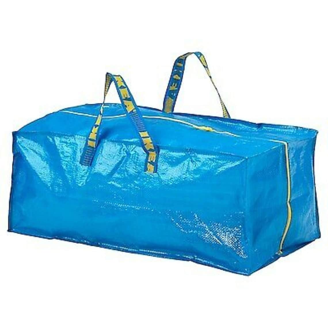 IKEA Large Blue Zipped 76L Plastic BAG Shopping Laundry Etsy