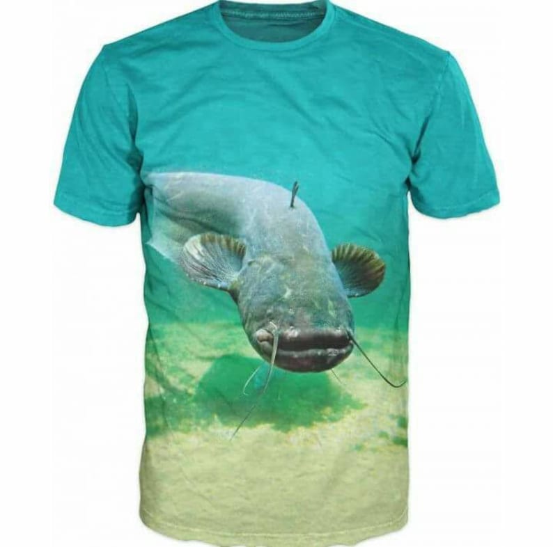 3d Shirts For Men Fishing Catfish Print Funny TShirt Top Etsy