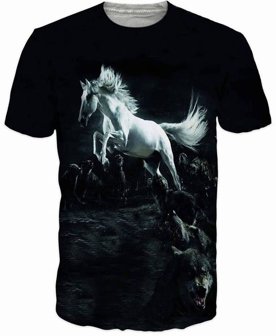 white horse t shirt