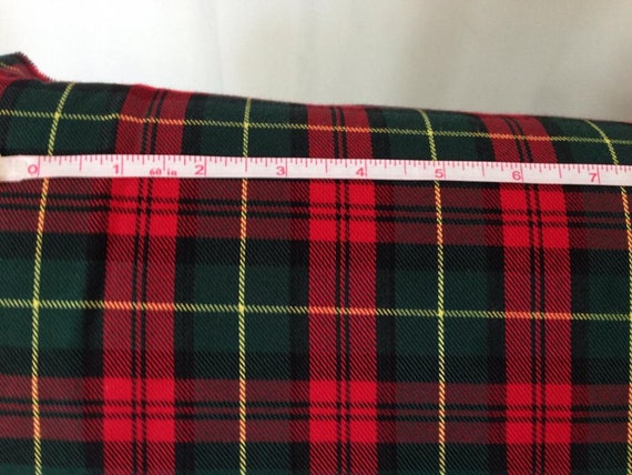 polyviscose tartan fabric