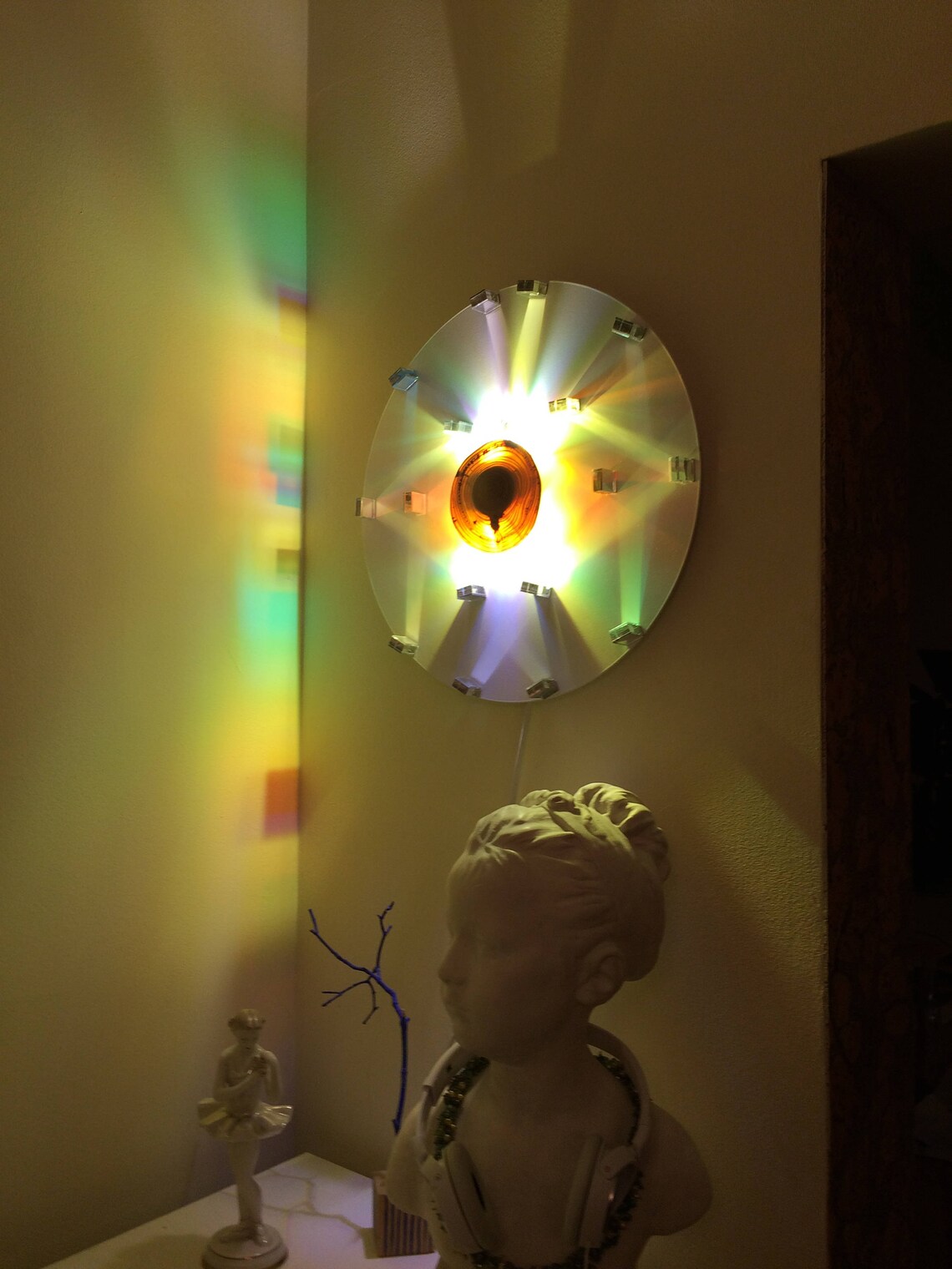 Source of Color. Lighting fixtures. Lighting wall decor. Art Etsy