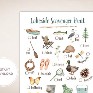 Printable Lakeside Scavenger Hunt - Etsy