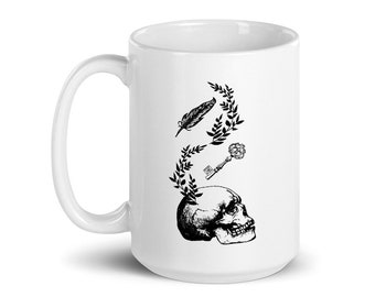 archetypes mug | if we were villains, dark academia, skull