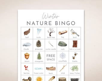Bingo de naturaleza invernal (Descarga digital)