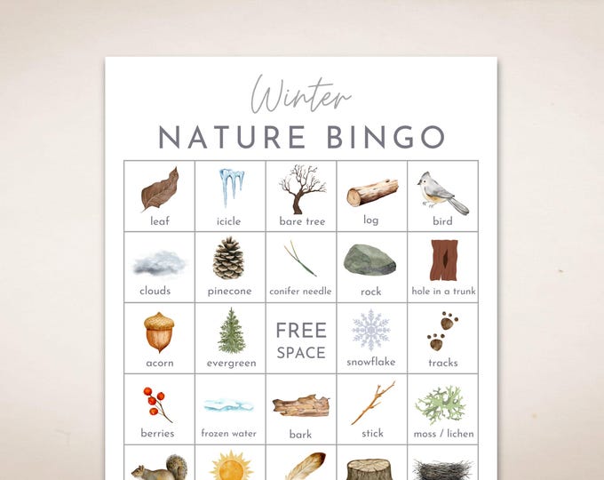 Printable Nature Bingo | Forest Scavenger Hunt - Etsy Canada