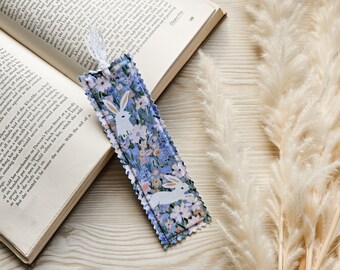 Spring Bunnies Fabric Bookmark | Made to order