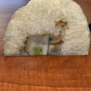 Green Dyed Agate Bookend, Medium