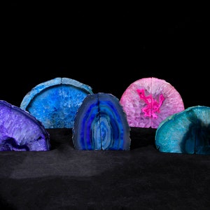 Assorted Dyed Agate Bookend, Medium