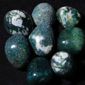 Tumbled Moss Agate, Large (33mm-50mm)