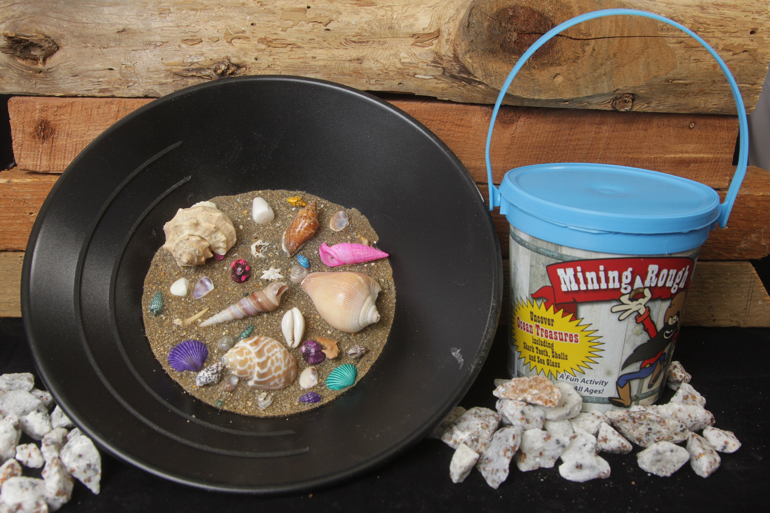 1 Gallon Fossil Mining Bucket - Educational Fossil Dig Kit With Crackable Geode