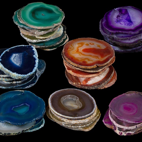 Set of 5 Agate Slabs - Eight Color Options Available!