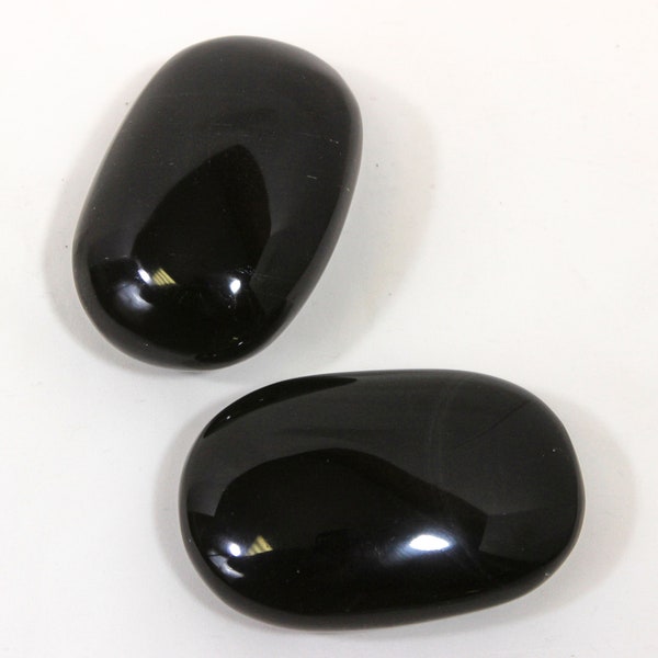 Black Obsidian Massage Stone, ((Individual Piece)