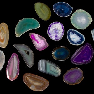 Mini Agate Slices - Assorted Colors