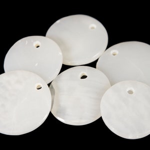 Onyx 1.5&quot; White Pendants Five Pack -Perfect for Jewelry Making!