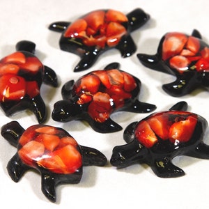 Small Red Turtle - Semi Precious Mineral Turtles (One Turtle)