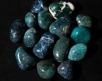 Tumbled Moss Agate, Medium (26mm-32mm)