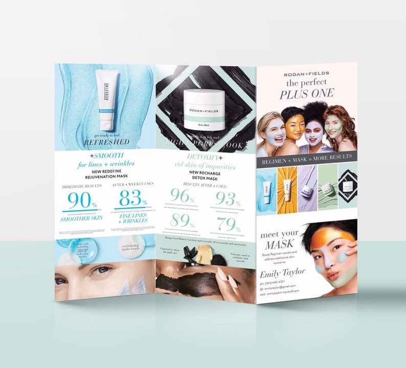 Rodan and Fields Face Masks Brochure NEW Detox Mask Your Etsy