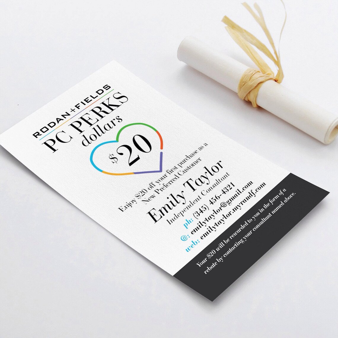 Rodan and Fields PC Dollars RF PC Perks Coupons Card Etsy