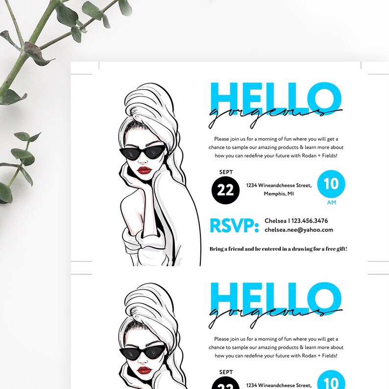 Rodan and Fields Invitation Cocktail Party Mimosas & Etsy