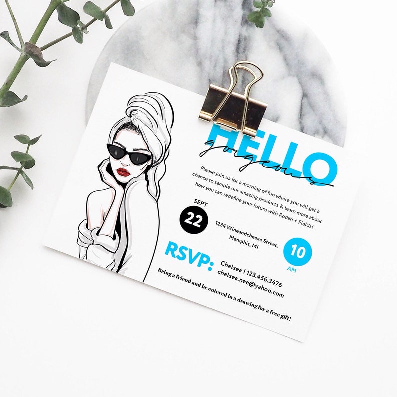 Rodan and Fields Invitation Cocktail Party Mimosas & Etsy