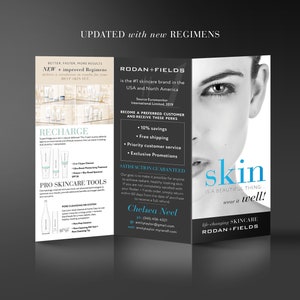 Digital Files Rodan and Fields Radiant Defense Postcard Personalized R+F Promotional Piece Rodan and Fields Join The Glow Nation