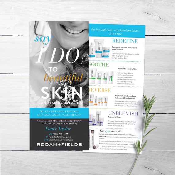 Rodan and Fields Wedding Flyer Rodan Fields Wedding Favor Etsy