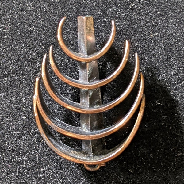 Signed Lisner 1950s Copper Pin/Pendant Rare Find