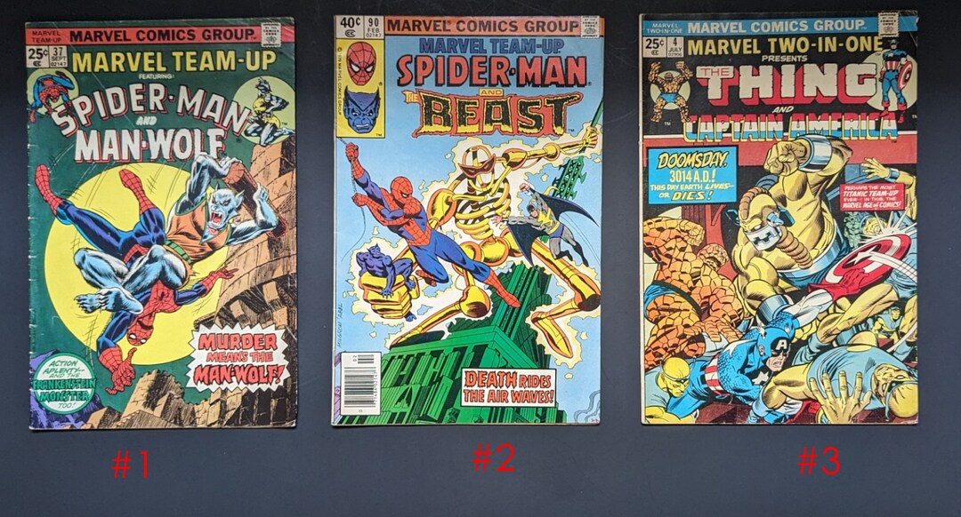 3 Vintage Marvel Team-up and Two-in-one Comic Books - Etsy