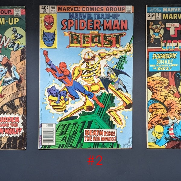 3 Vintage Marvel Team-UP and Two-In-One Comic Books