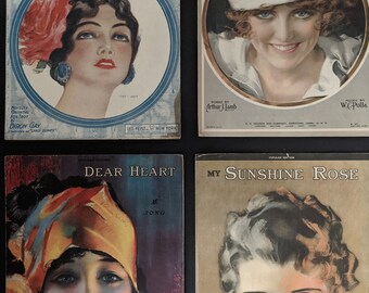 Early 20th Century Sheet Music - Perfect for Framing