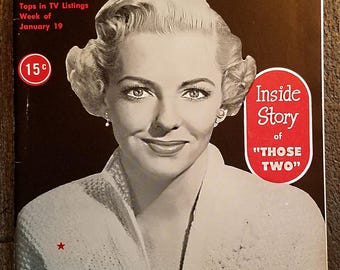 TV Digest 1/19/1952 with Vivian Blaine from "Those Two" on the cover