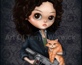 Ellen Ripley | Alien Inspired | Horror Sci Fi Art | Gothic Wall Art |