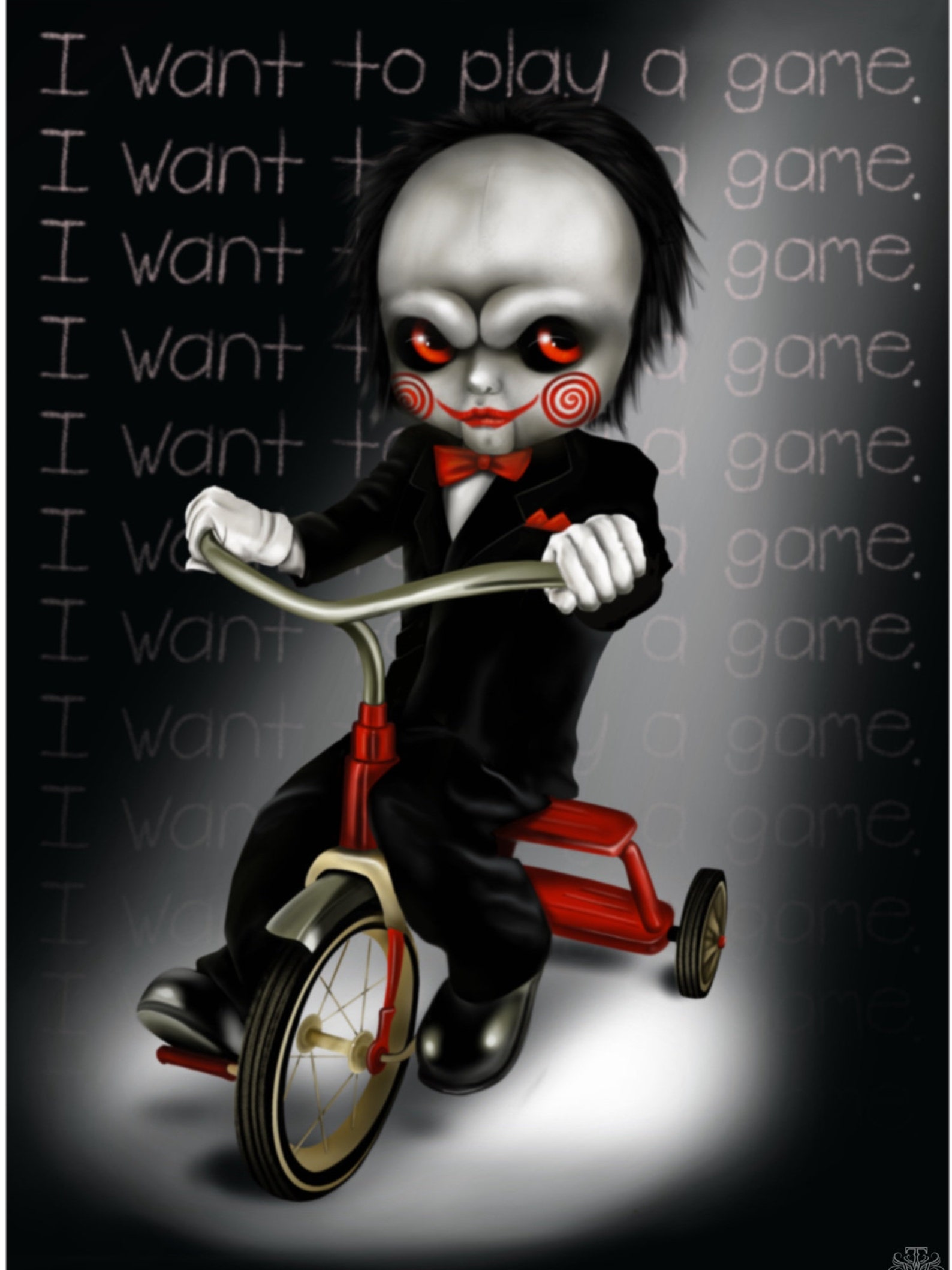 I Want To Play A Game Saw jigsaw movie fan art print Etsy