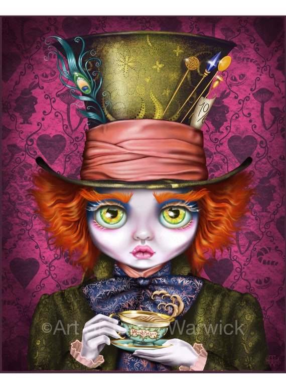 Buy Tim Burton Fan Art Were All Mad Here Mad Hatter Inspired Online India - Etsy