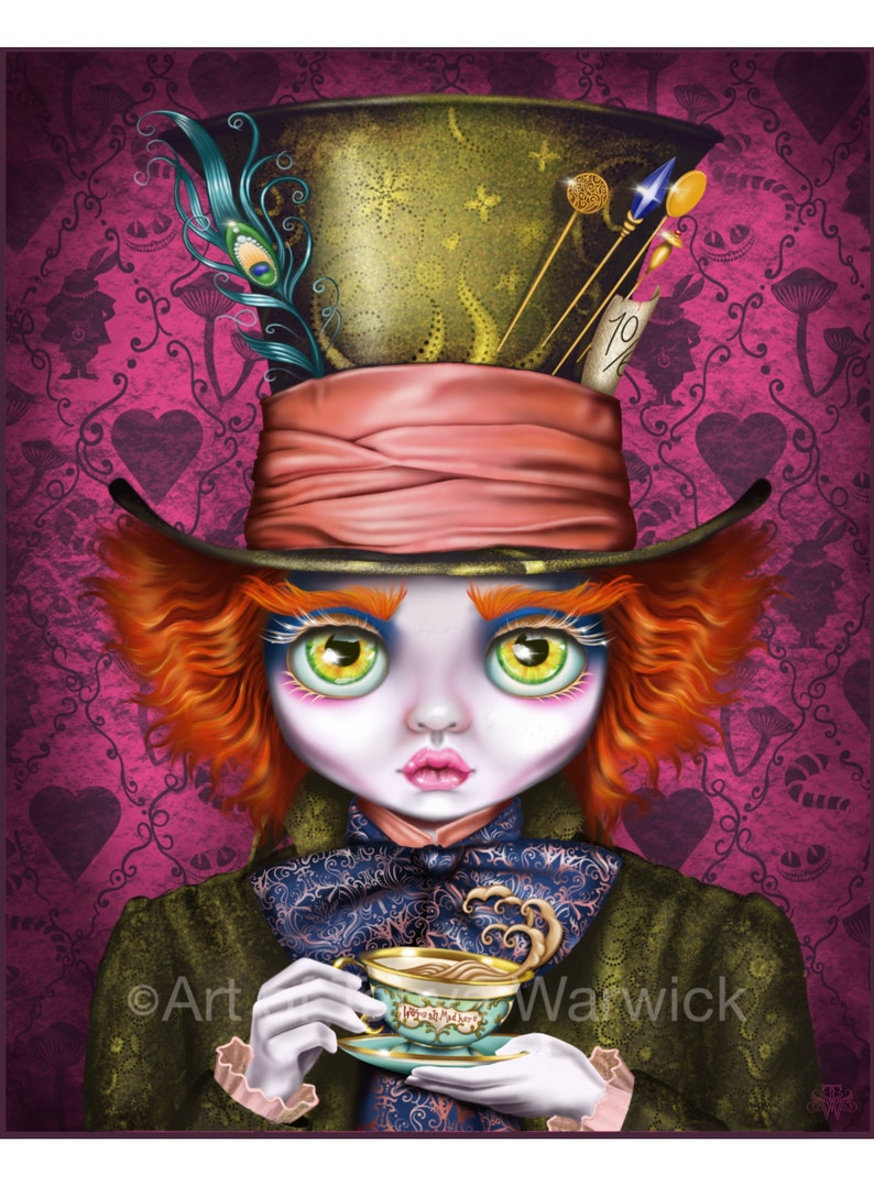 Tim Burton Fan Art Were All Mad Here Mad Hatter Inspired Etsy