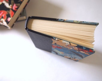 Hand Bound Notebook - Leather & Japanese Decorative Paper