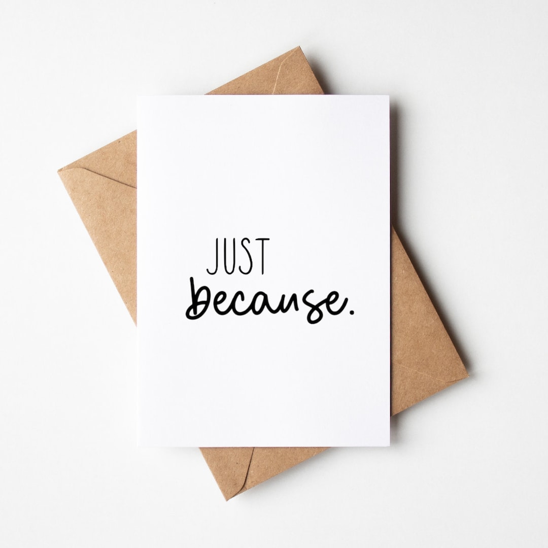 Printable Just Because Card Bundle 5x7 - Etsy