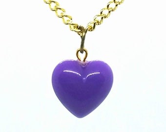 1980s heart necklace