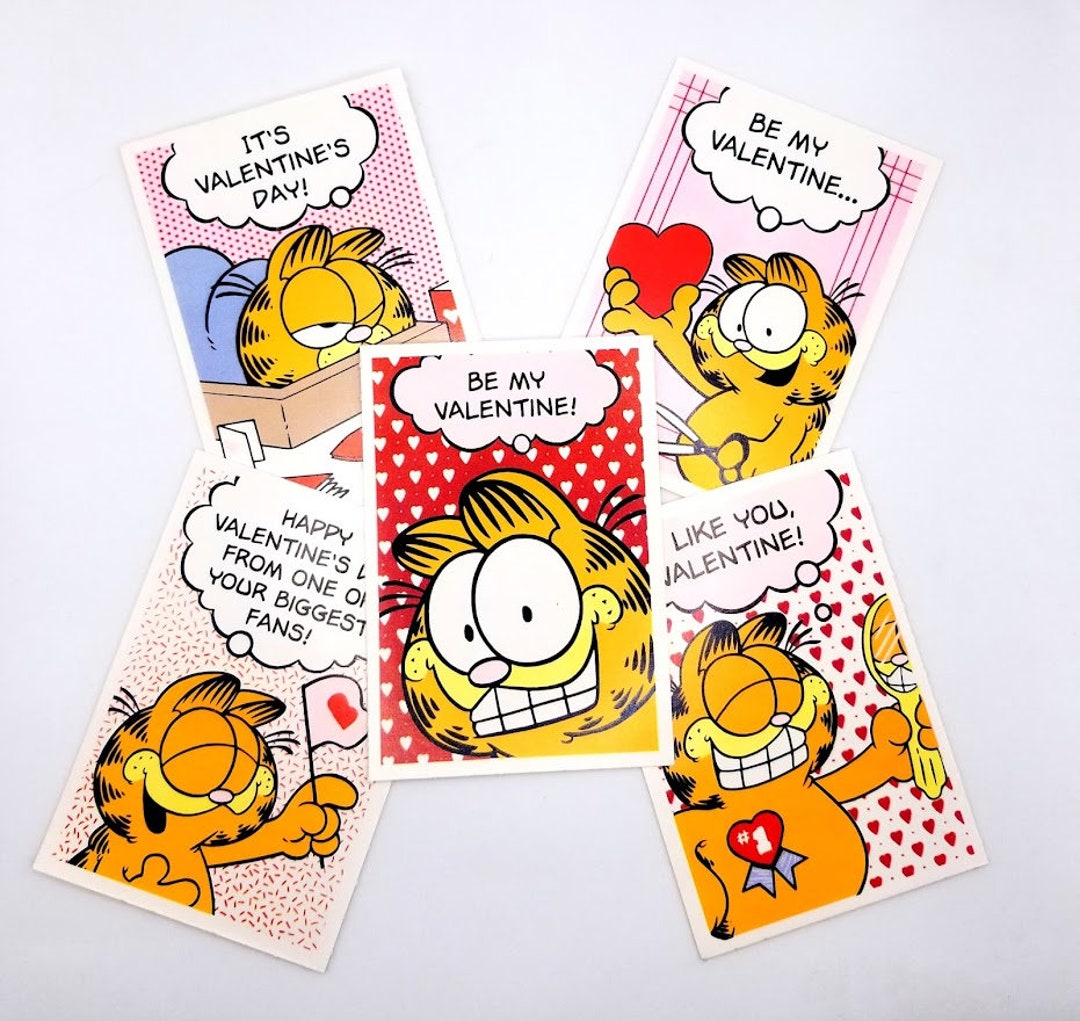 Garfield Valentines - Etsy