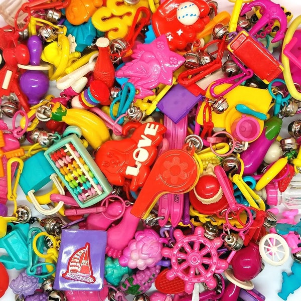 80's Plastic Bell Charms - Listing #1 - Choose your charm