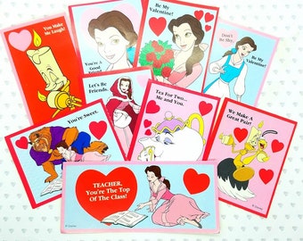Beauty and the Beast Valentines
