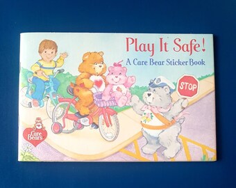 Play It Safe! vintage Care Bears sticker book