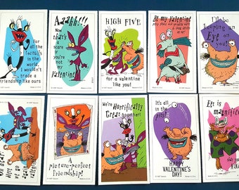 Aaahh! Real Monsters valentines