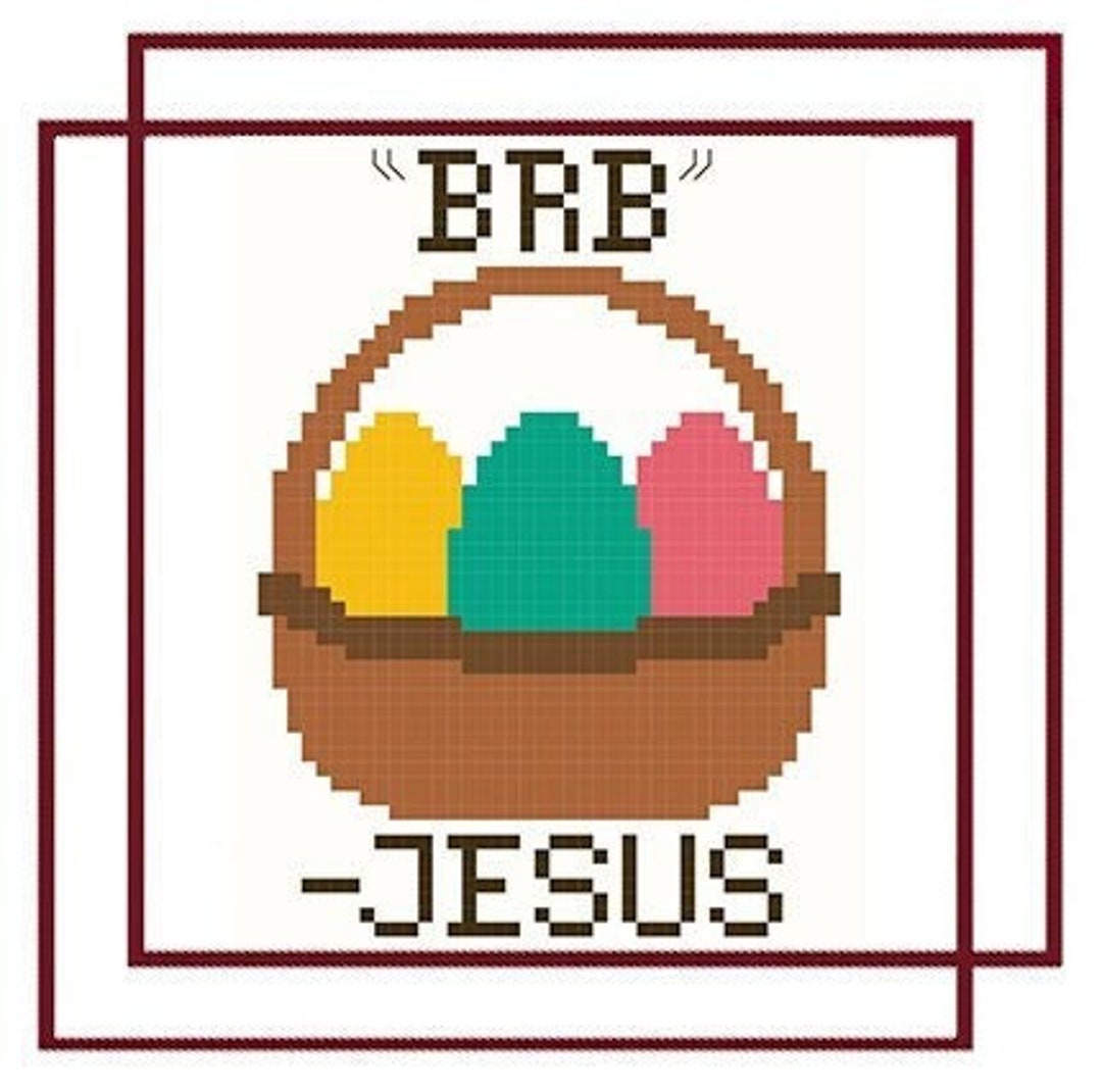 Easter Cross Stitch Pattern, Easy Holiday Crossstitch Design, Funny Easter Crossstitch, Easter