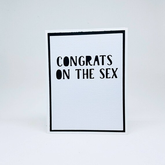 single Congrats on the sex baby shower congratulations note card