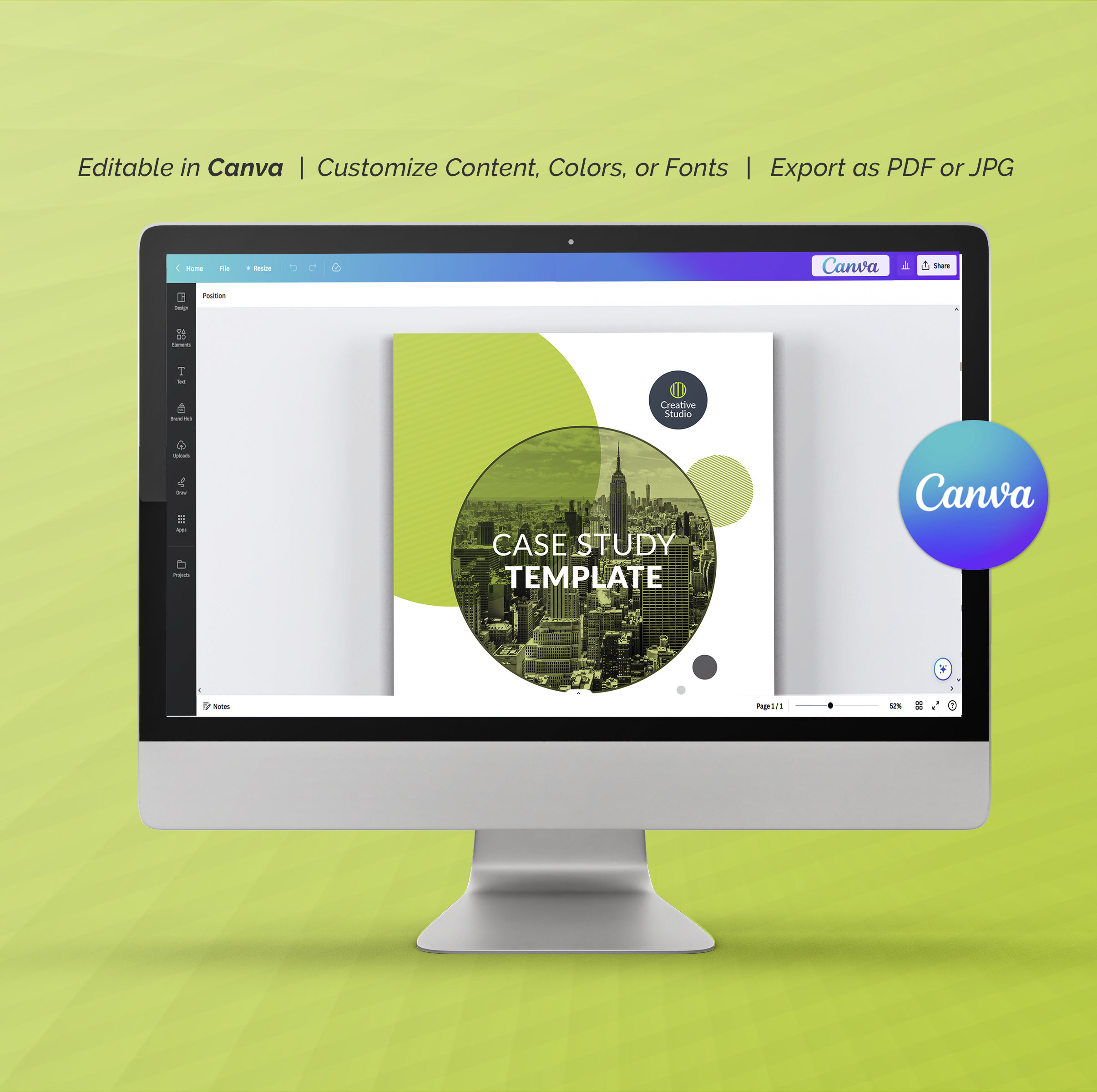 Case Study Booklet Canva Template | Business Report Brief MS Word ...