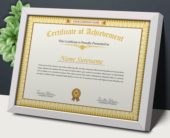 certificate template certificate of appreciation certificate of achievement diploma certificate ai eps and word version ai certificate template