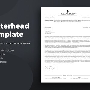 Custom Logo Remaking and Letterhead Design - The Murray Firm