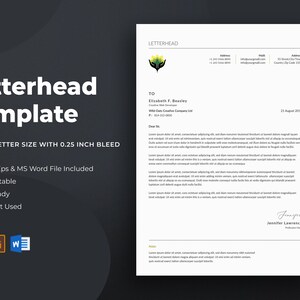 Easy Editable Letterhead will help you in your business to save time and easily generate the Letterhead by inserting your info in MS WORD