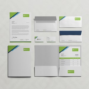 Business Identity Package Canva Template Corporate Identity Pack MS Word Files Templates with Letterhead Invoice Business Card Envelope